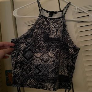 Navy blue forever 21 crop